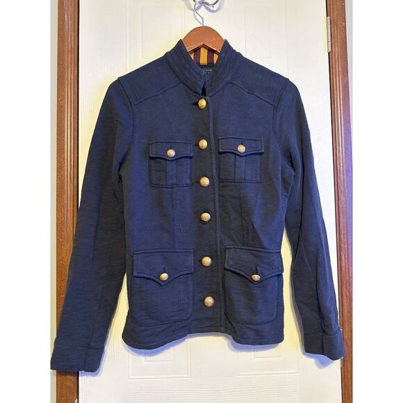Tommy Hilfiger Navy & Gold Military Cut Jacket Size Medium - Picture 6 of 16
